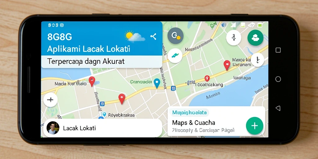 Tampilan antarmuka aplikasi Lacak Lokasi 8G8G yang intuitif dan informatif.