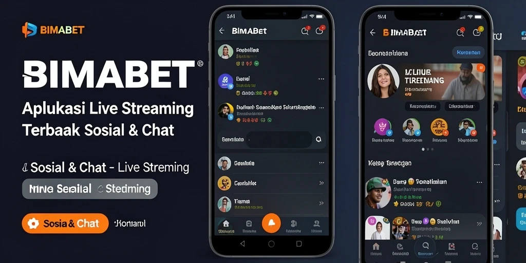 Tampilan antarmuka Live Streaming aplikasi BIMABET yang interaktif dan menarik.