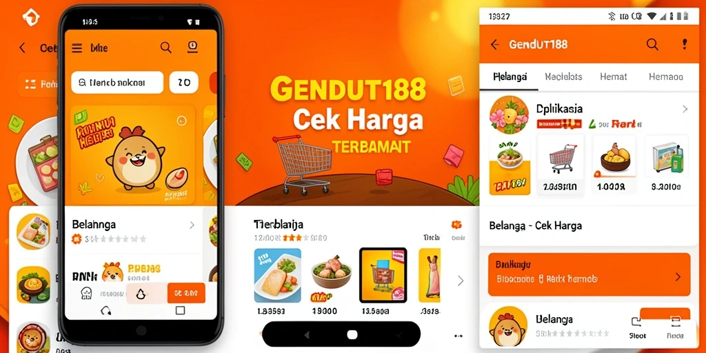Tampilan antarmuka aplikasi Cek Harga GENDUT188 yang menawan.