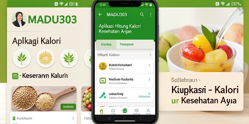 Antarmuka MADU303 yang sederhana dan fungsional dalam menghitung kalori.