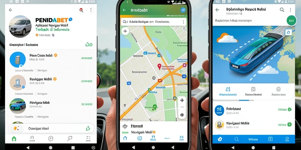 Tampilan antarmuka PENIDABET dengan fitur Navigasi Mobil yang berfungsi.