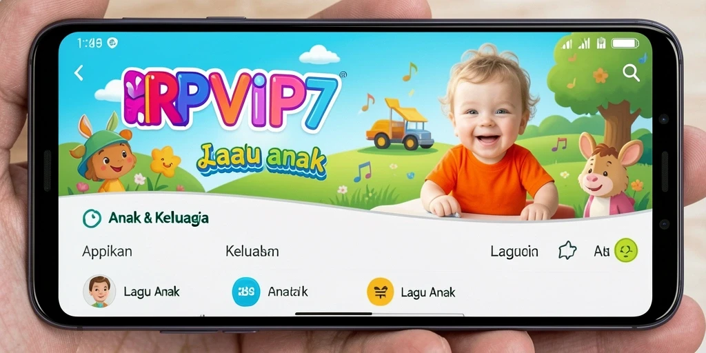 Tampilan antarmuka RPVIP7 yang menarik dan ceria untuk anak-anak.
