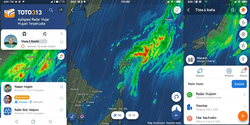 Antarmuka TOTO313 menampilkan peta radar hujan yang jelas dan informatif.