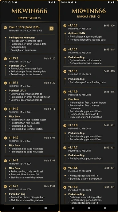 Riwayat Versi mkwin666 untuk Pengguna Android